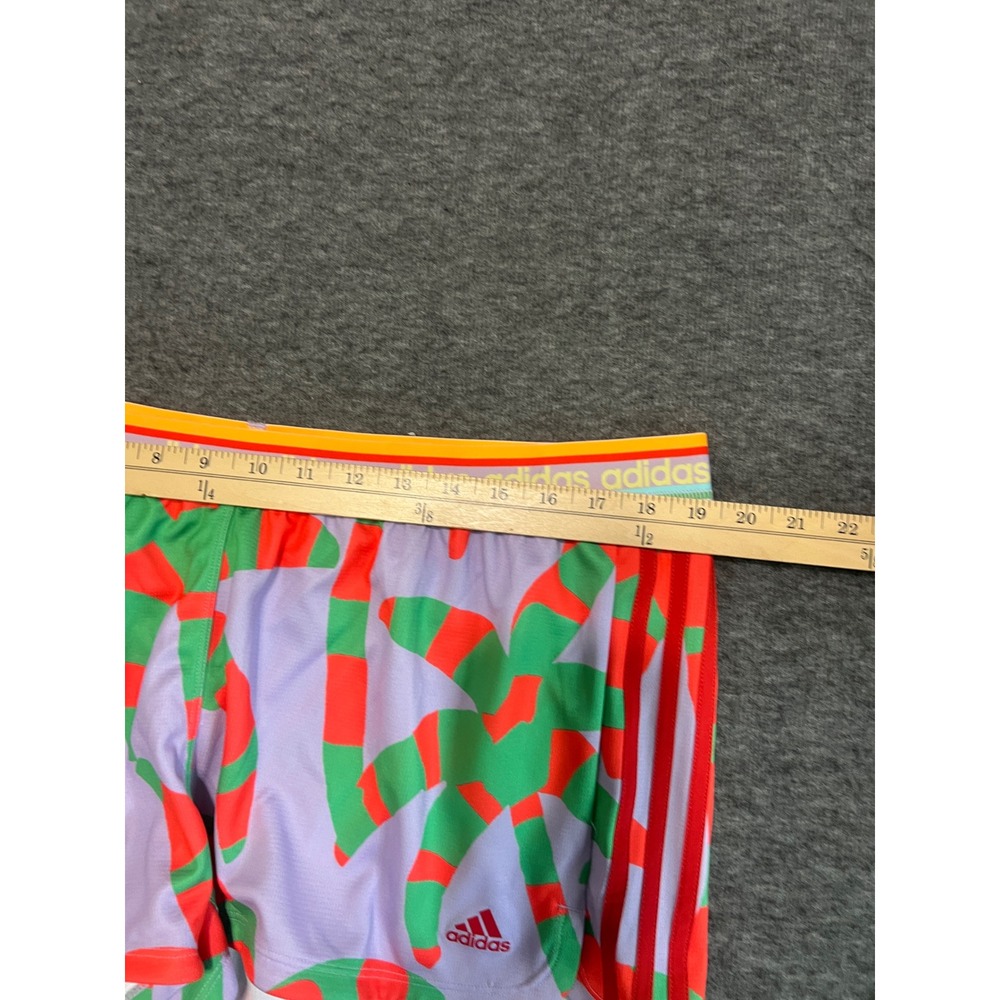 Adidas FARM Pacer Training Shorts Womens XL Purple Glow Red Green HS1198 New - Picture 8 of 13